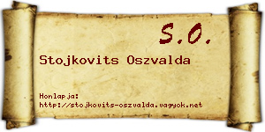 Stojkovits Oszvalda névjegykártya